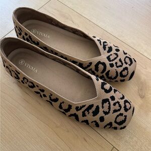 Vivaia Leopard Print Flats - 40 - worn once
